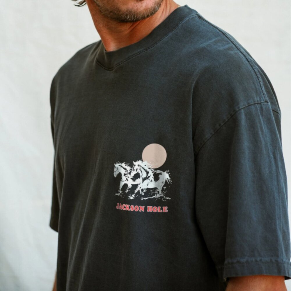 Diamond Cross Ranch T-Shirt - Faded Black